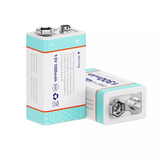 2 x 9v Lithium Rechargeable Battery 9volt Li-ion + USB charging Cable