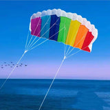 1.4m Dual Line Rainbow Kite Stunt Parafoil Parachute Large Wide Kite