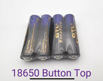 4PCS 18650 Rechargeable Battery 3.7V Button Top for Flashlight Toys Remote