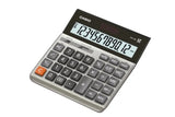 CASIO DH120 Calculator Wide 14-Digit Display Dual Power Battery Silver DH-120