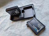 2 x Genuine GoPro Hero4 Battery+Twin Ports Charger(OEM) for Hero4 Black/Silver
