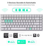 RK ROYAL KLUDGE RK84 Wireless 3 mode RGB Mechanical Gaming Keyboard White/Red
