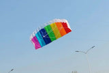 1.4m Dual Line Rainbow Kite Stunt Parafoil Parachute Large Wide Kite