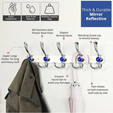 2 x Wall Mounted Coat Rack 5 Tri Hooks Heavy Duty Stainless Steel Coat Hook
