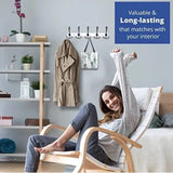 2 x Wall Mounted Coat Rack 5 Tri Hooks Heavy Duty Stainless Steel Coat Hook