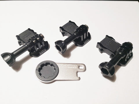 3 X Genuine GoPro Mounting Buckle Mount Clip+Trump Screw Hero 10/9/8/7/6/5/4/3