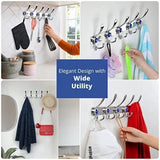 2 x Wall Mounted Coat Rack 5 Tri Hooks Heavy Duty Stainless Steel Coat Hook