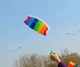 1.4m Dual Line Rainbow Kite Stunt Parafoil Parachute Large Wide Kite