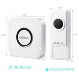 New ORIA Wireless Door Bell Waterproof 900 Feet 52 Chimes Cordless UK Plug